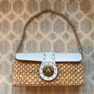Michael Kors Straw Clutch Purse